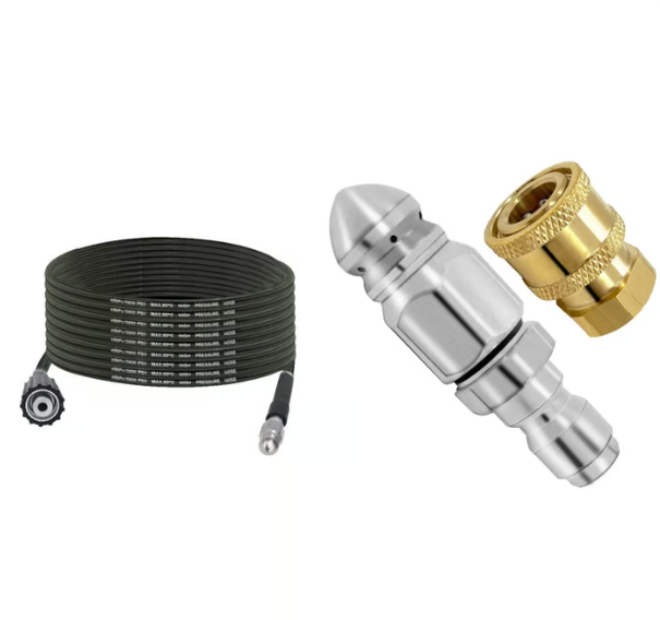 High-Pressure Sewer Jetter Hose with Nozzle