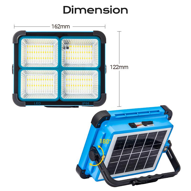 Portable Solar Work Light with 4 Lighting Modes