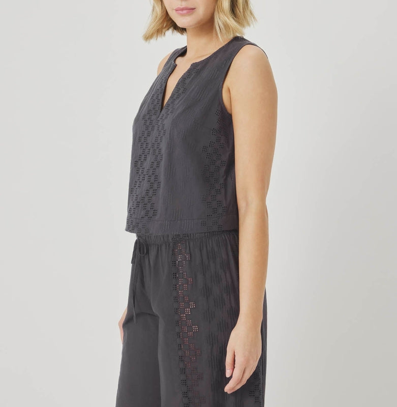 Lightweight Eyelet Tank Top