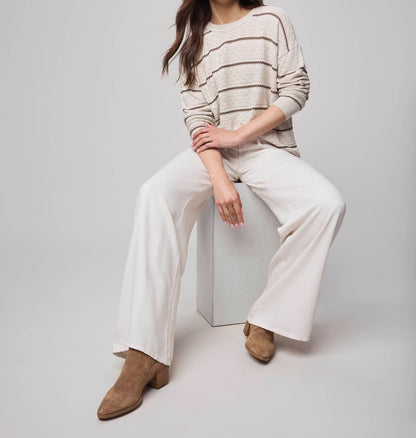Cashblend Stripe Pointelle Sweater