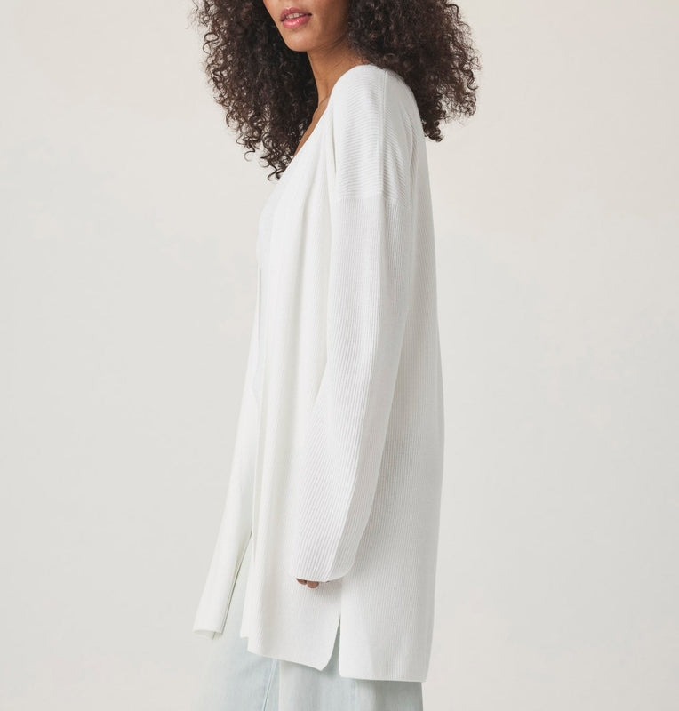 Woven Simple Open Cardigan