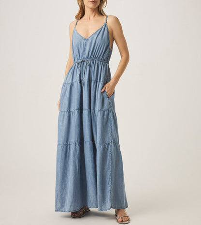 Refined Airy Indigo Dress