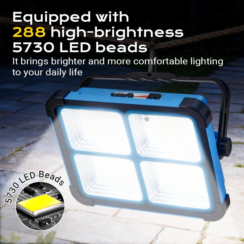 Portable Solar Work Light with 4 Lighting Modes