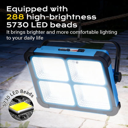 Portable Solar Work Light with 4 Lighting Modes