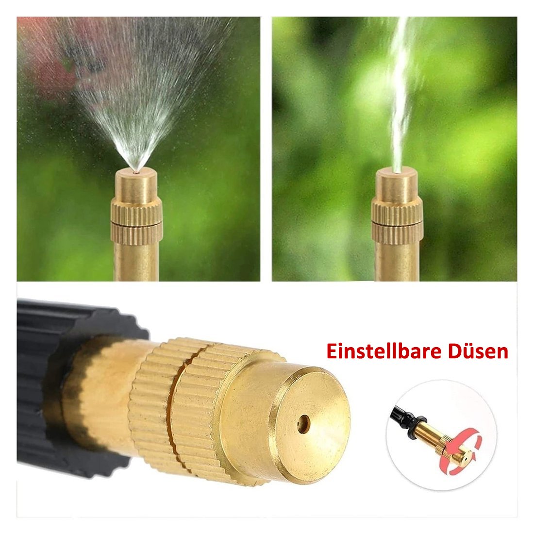 Automatic 360° curved garden irrigation syste