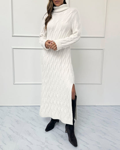 Soft Cable Sweater Dress