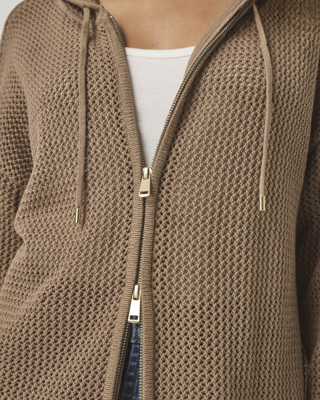 Layered Zip Sweater Hoodie