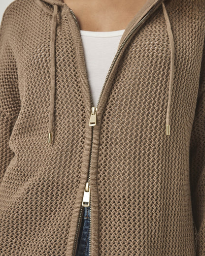 Layered Zip Sweater Hoodie