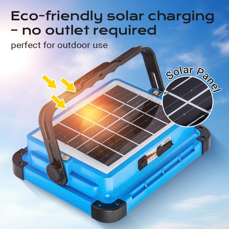 Portable Solar Work Light with 4 Lighting Modes