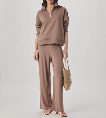 Balanced Draped Mockneck Pullover