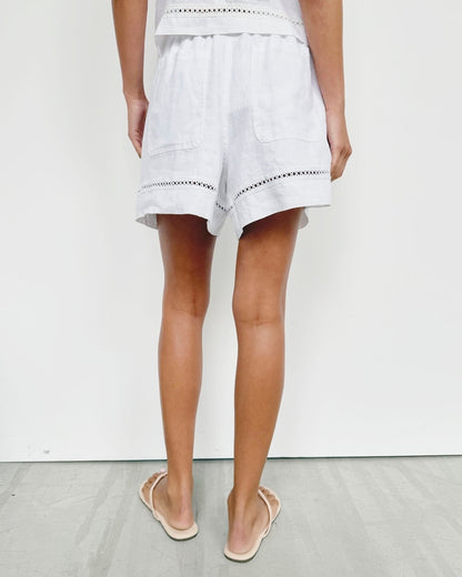 Linen Trim Short Shorts