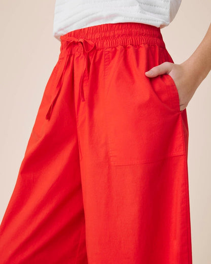 Casual Simple Poplin Pants