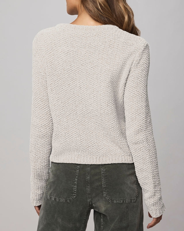 Relaxed Chenille Crop Cardigan