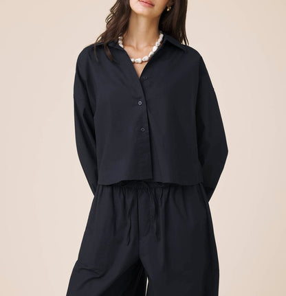Poplin Button Down Top