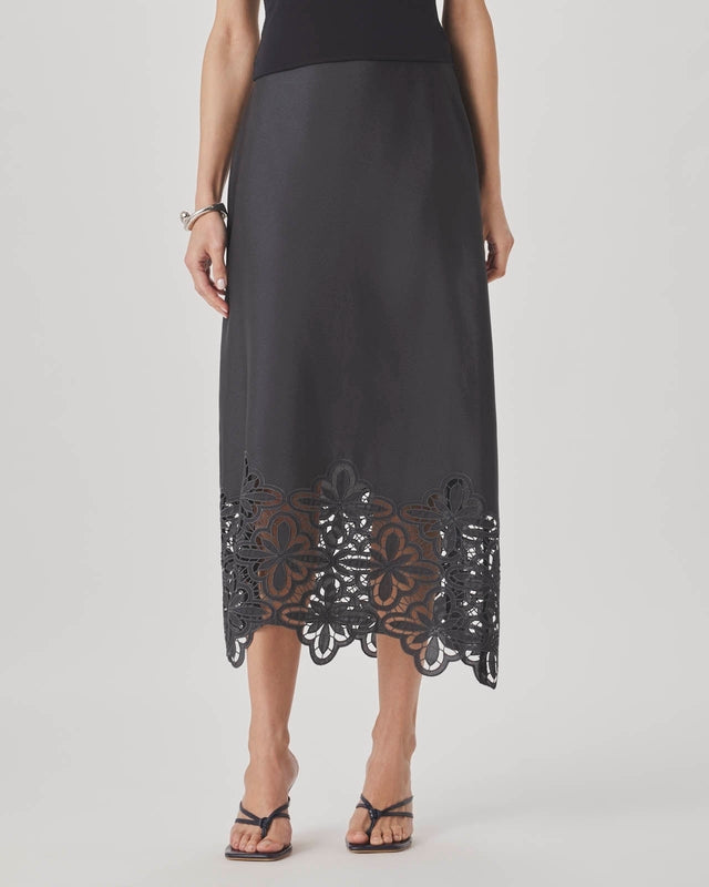 Layered Casual Eyelet Skirt