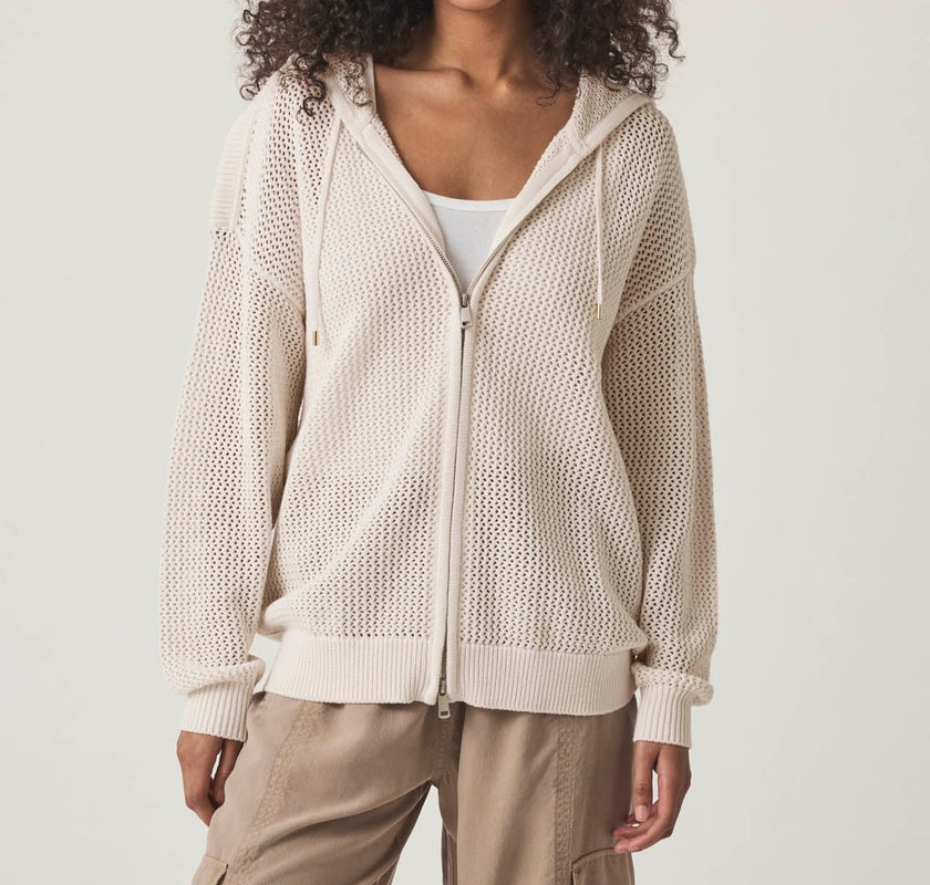 Layered Zip Sweater Hoodie