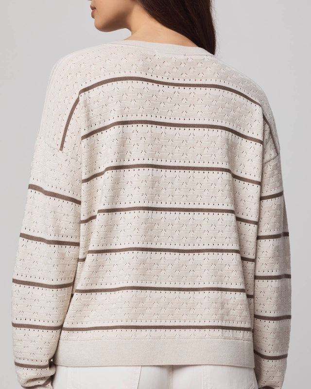 Cashblend Stripe Pointelle Sweater