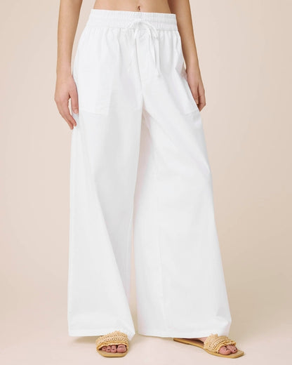 Casual Simple Poplin Pants