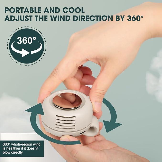 360° Rotatable Portable Mini Clip-on Fan