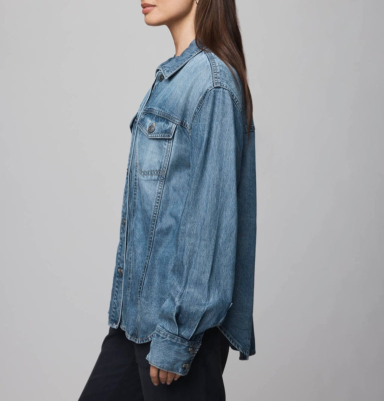 Lounge Denim Shacket Jacket
