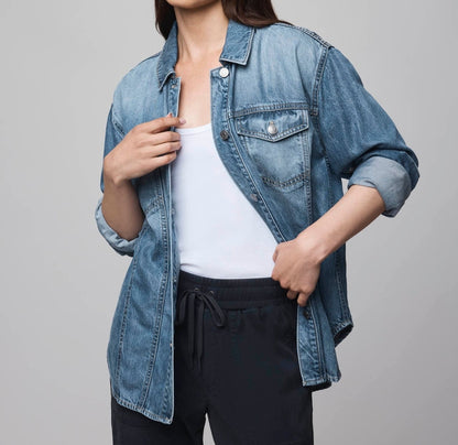 Lounge Denim Shacket Jacket