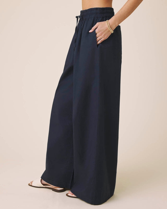 Casual Simple Poplin Pants