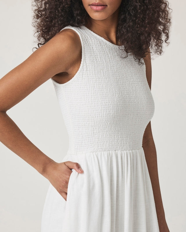 Woven Simple Smocked Dress
