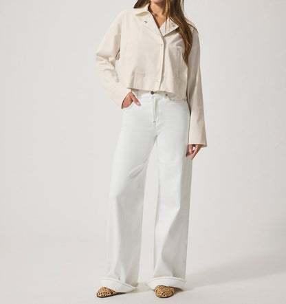Woven Simple Layered Jacket