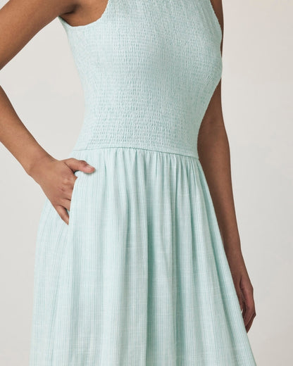 Simple Stripe Smocked Dress