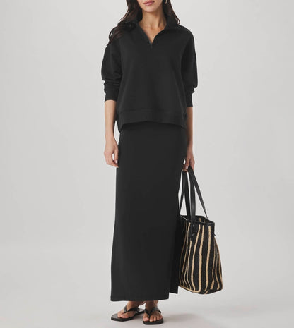 Balanced Draped Mockneck Pullover