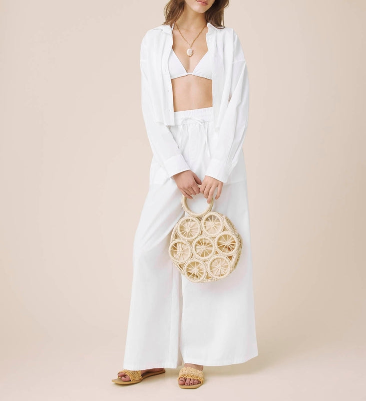 Casual Simple Poplin Pants