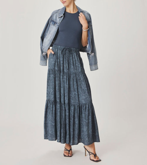 Refined Airy Paisley Skirt