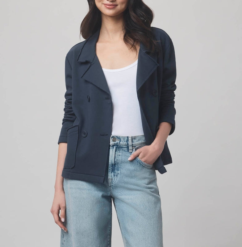 Structured Terry Blazer Jacket
