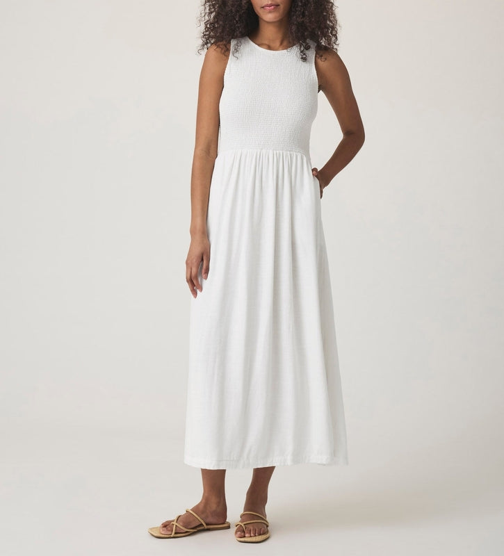 Woven Simple Smocked Dress