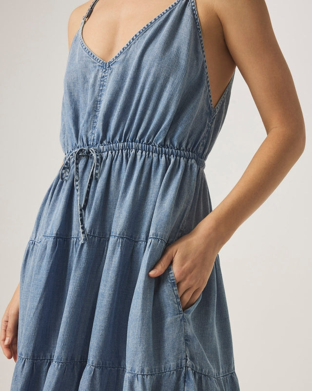 Refined Airy Indigo Dress