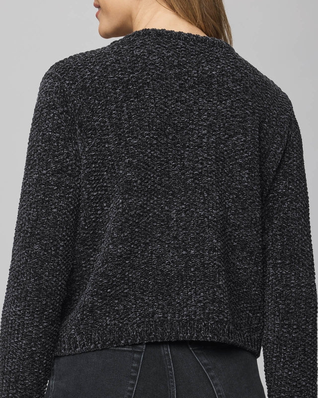 Relaxed Chenille Crop Cardigan