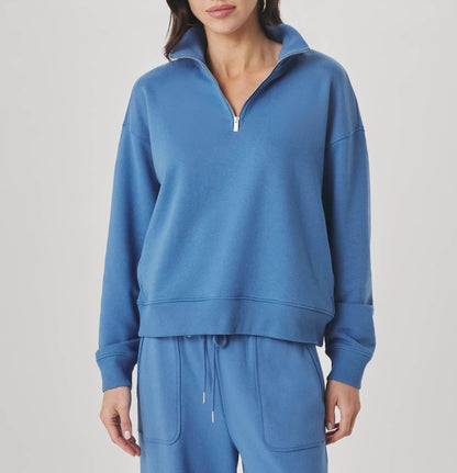 Balanced Draped Mockneck Pullover