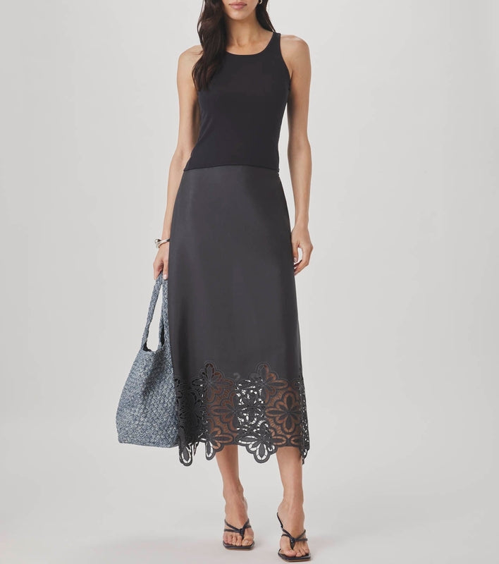 Layered Casual Eyelet Skirt