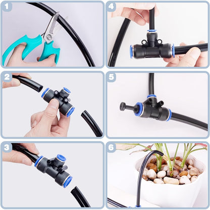 Automatic 360° curved garden irrigation syste