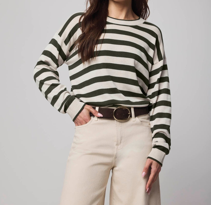 Cashblend Stripe Pullover Sweater