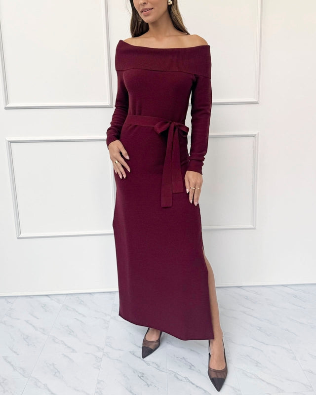 Gentle Shoulder Sweater Dress
