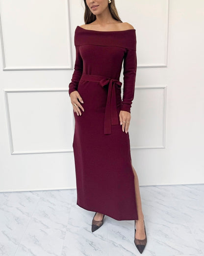 Gentle Shoulder Sweater Dress