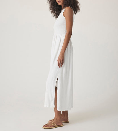 Woven Simple Smocked Dress