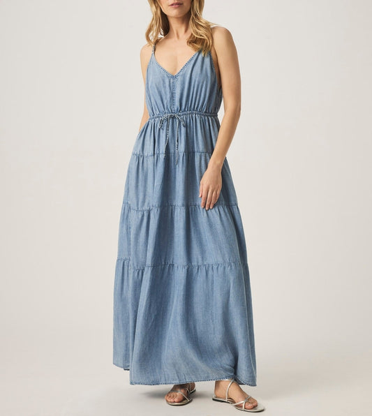 Refined Airy Indigo Dress
