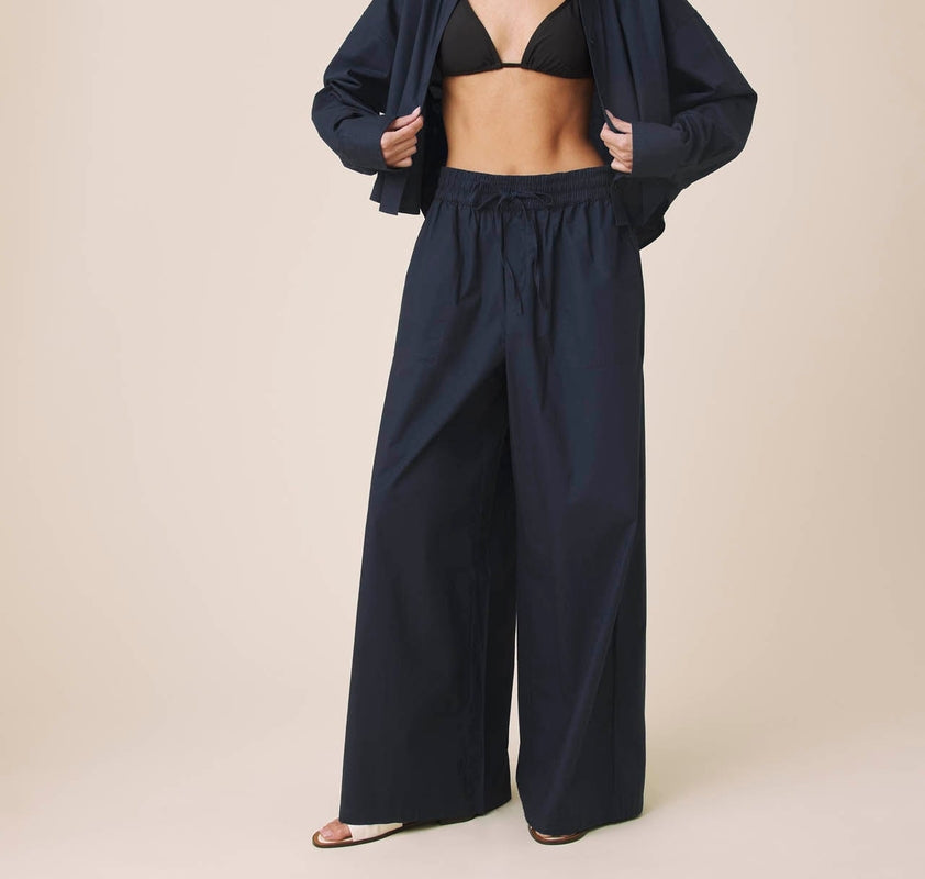 Casual Simple Poplin Pants