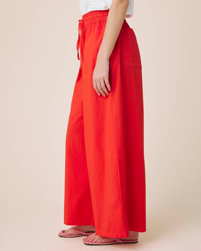 Casual Simple Poplin Pants