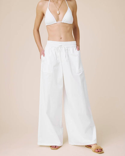 Casual Simple Poplin Pants