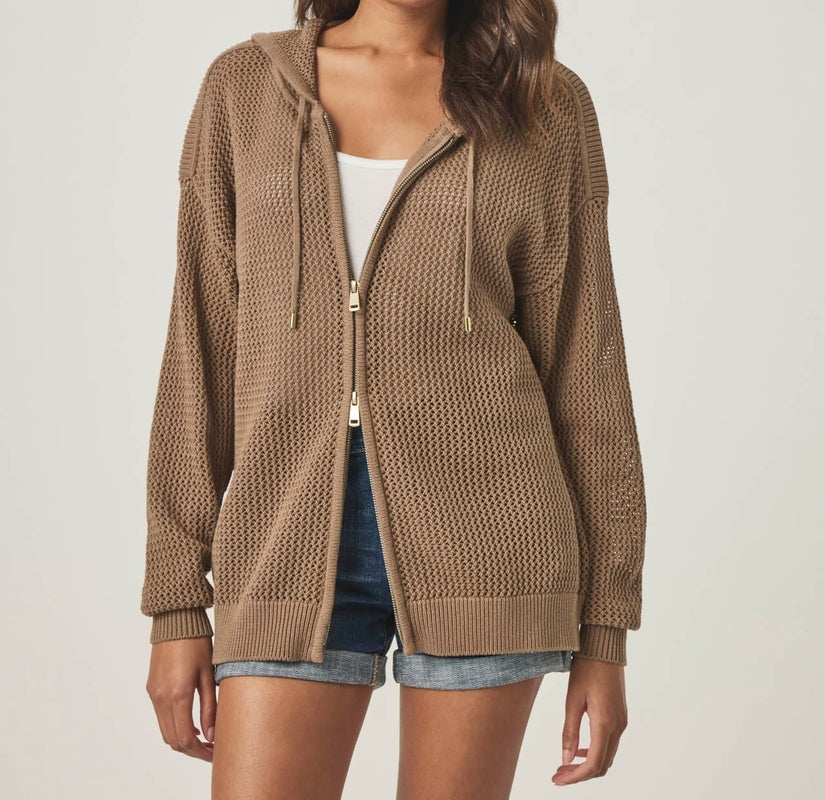 Layered Zip Sweater Hoodie