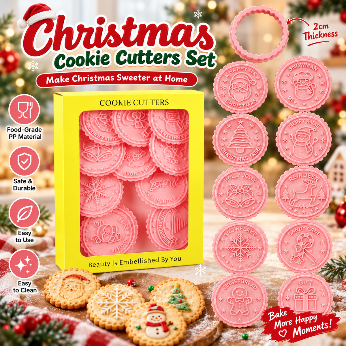 Festive Christmas Cookie Cutter Set