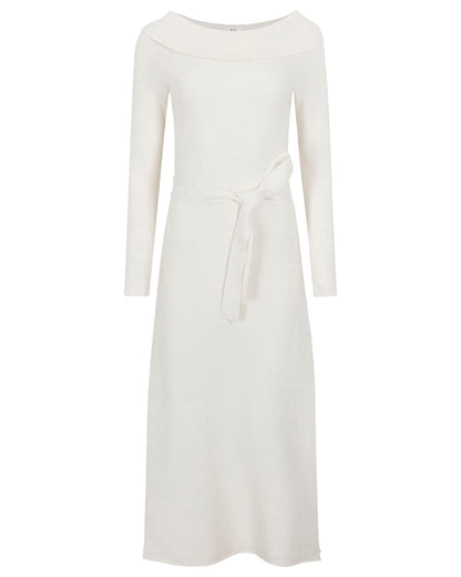 Plain Shoulder Sweater Dress